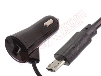 Cargador negro Blue Star de coche con conector de carga micro USB y entrada USB - 4.3V / 3A